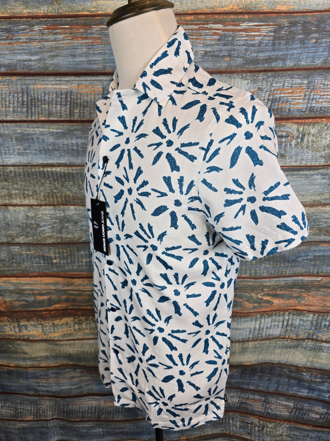 Remus Uomo Tapered Fit Sunburst Print Shirt
