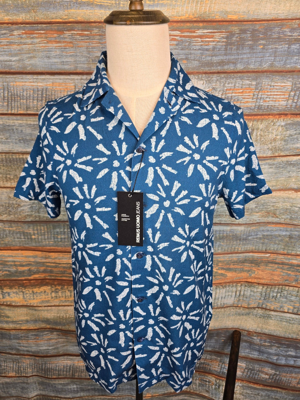 Remus Uomo Tapered Fit Sunburst Print Shirt
