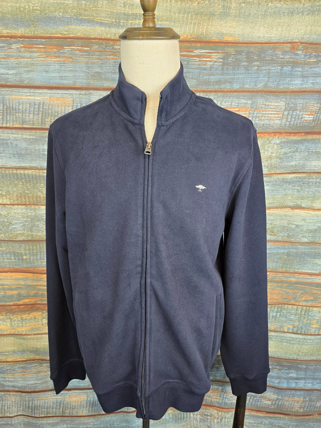 FYNCH-HATTON Full zip-through Cotton Sweat