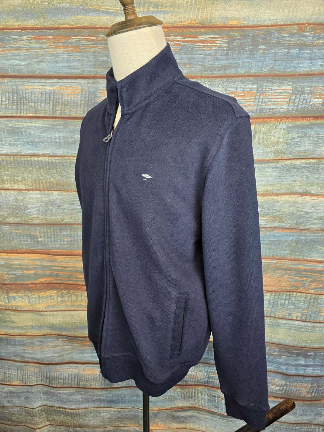 FYNCH-HATTON Full zip-through Cotton Sweat