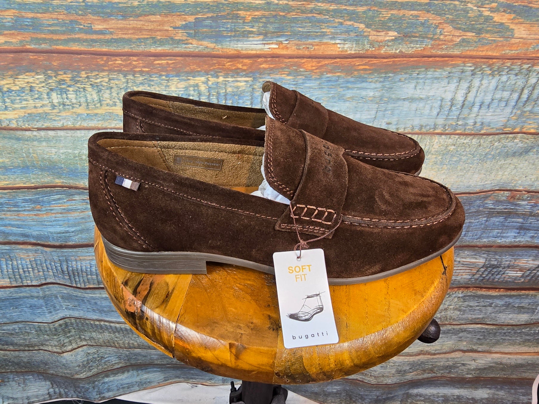 Bugatti Shoes Summer Slip on Brown Suede