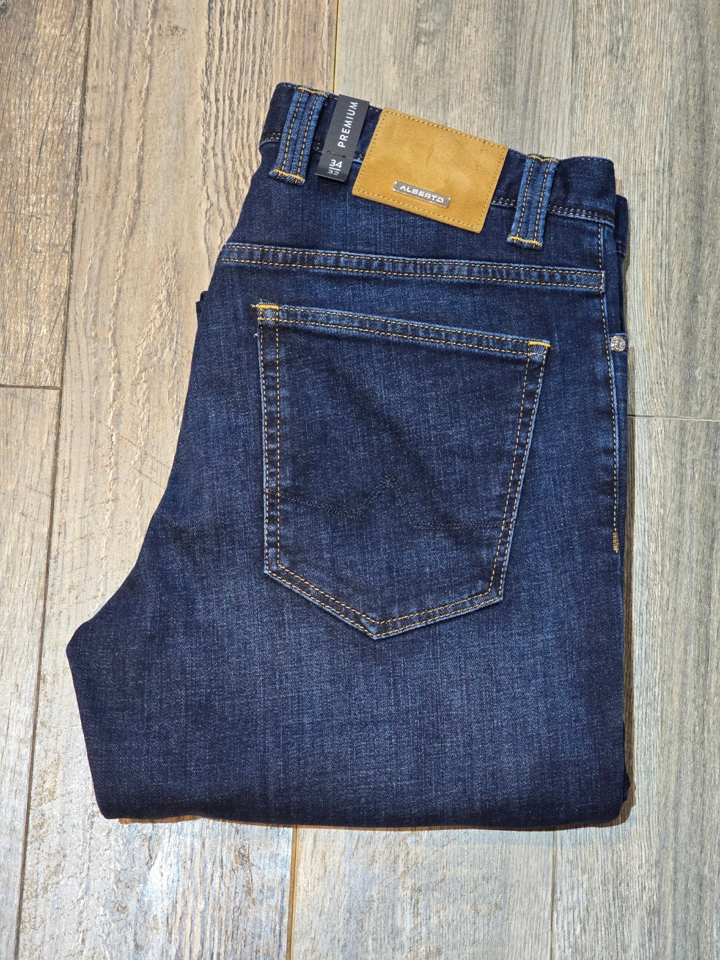 Alberto PIPE - Premium Regular Fit Giza Denim
