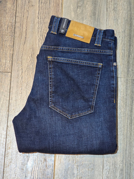 Alberto PIPE - Premium Regular Fit Giza Denim