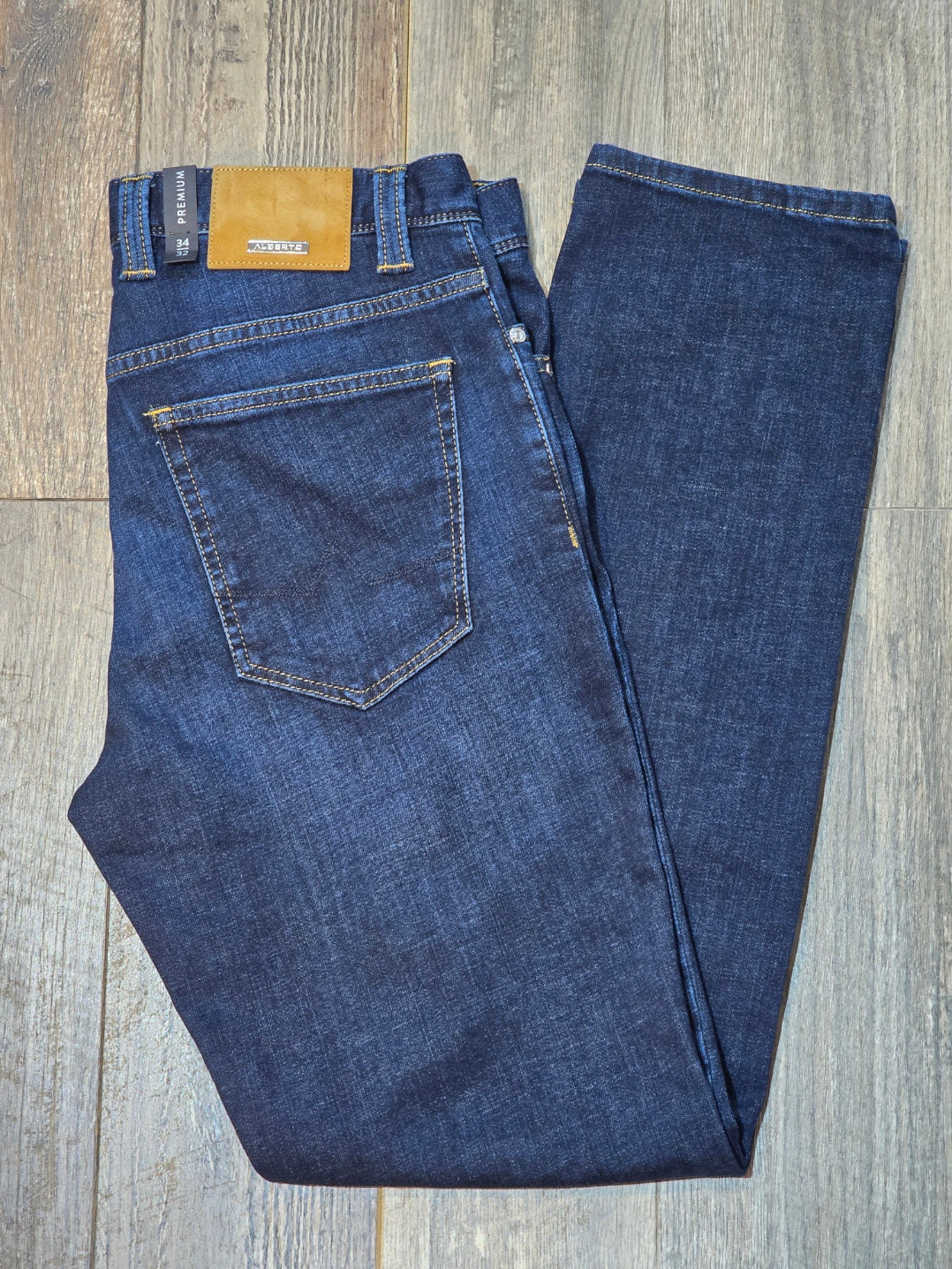 Alberto PIPE - Premium Regular Fit Giza Denim
