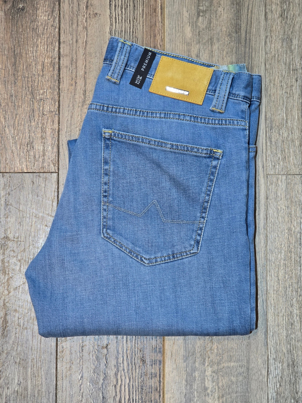 Alberto PIPE - Premium Regular Fit Giza Denim