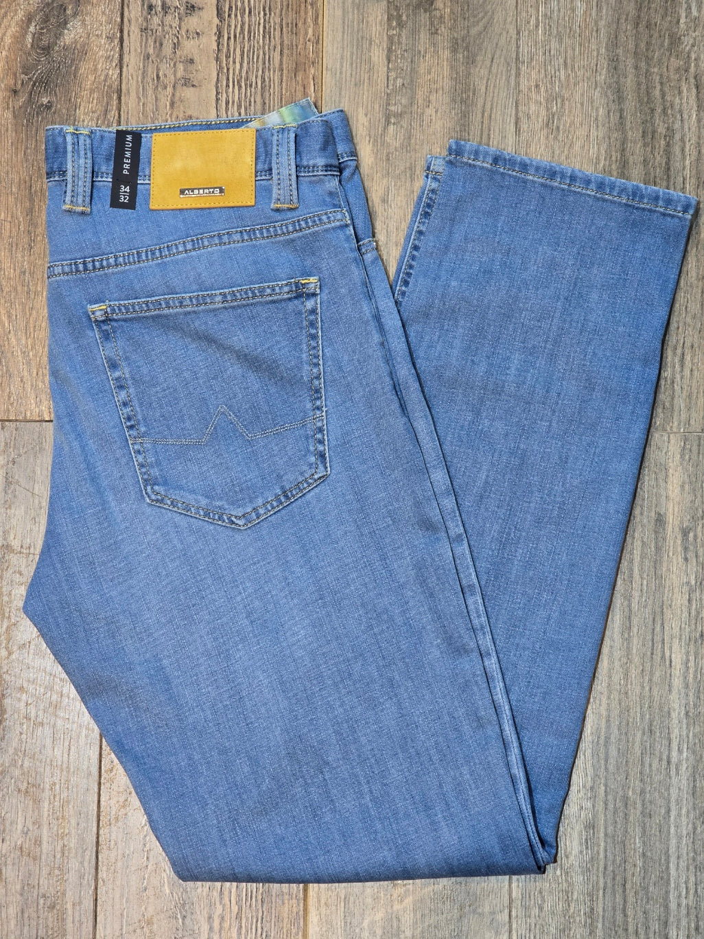 Alberto PIPE - Premium Regular Fit Giza Denim