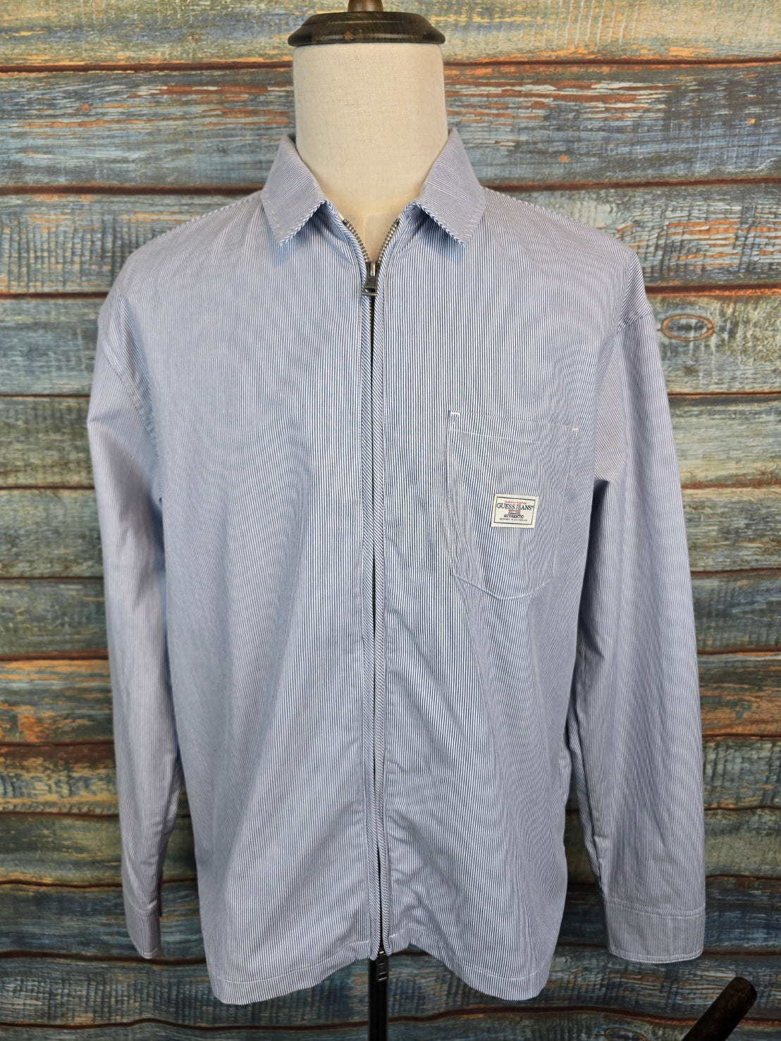 Guess Jeans Ultra light striped cotton Jacket