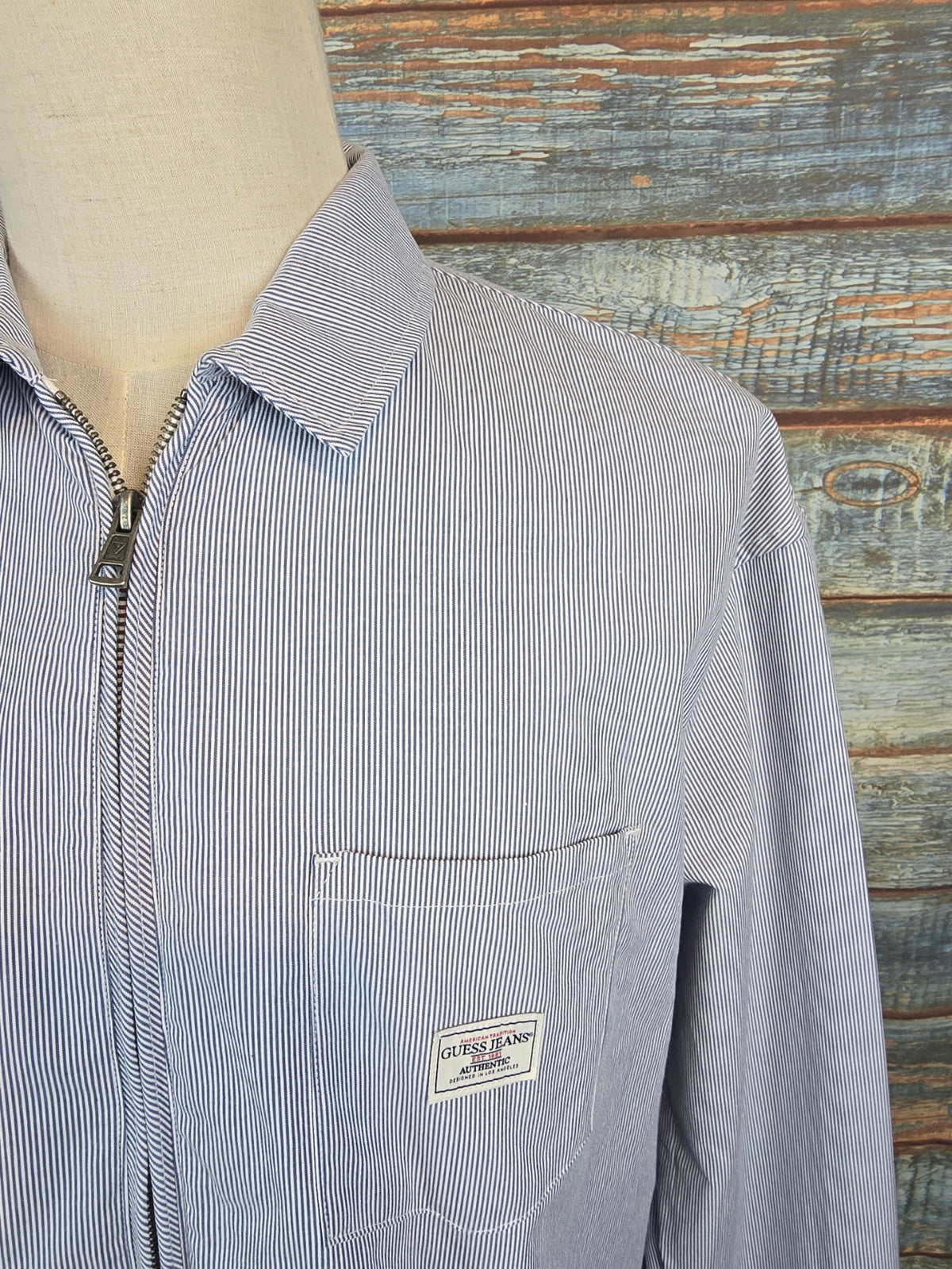 Guess Jeans Ultra light striped cotton Jacket