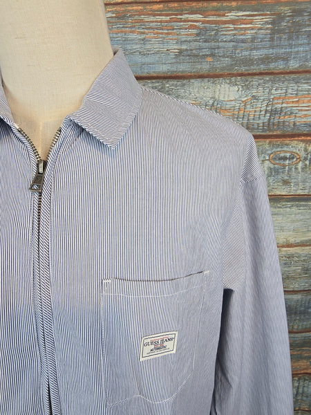 Guess Jeans Ultra light striped cotton Jacket