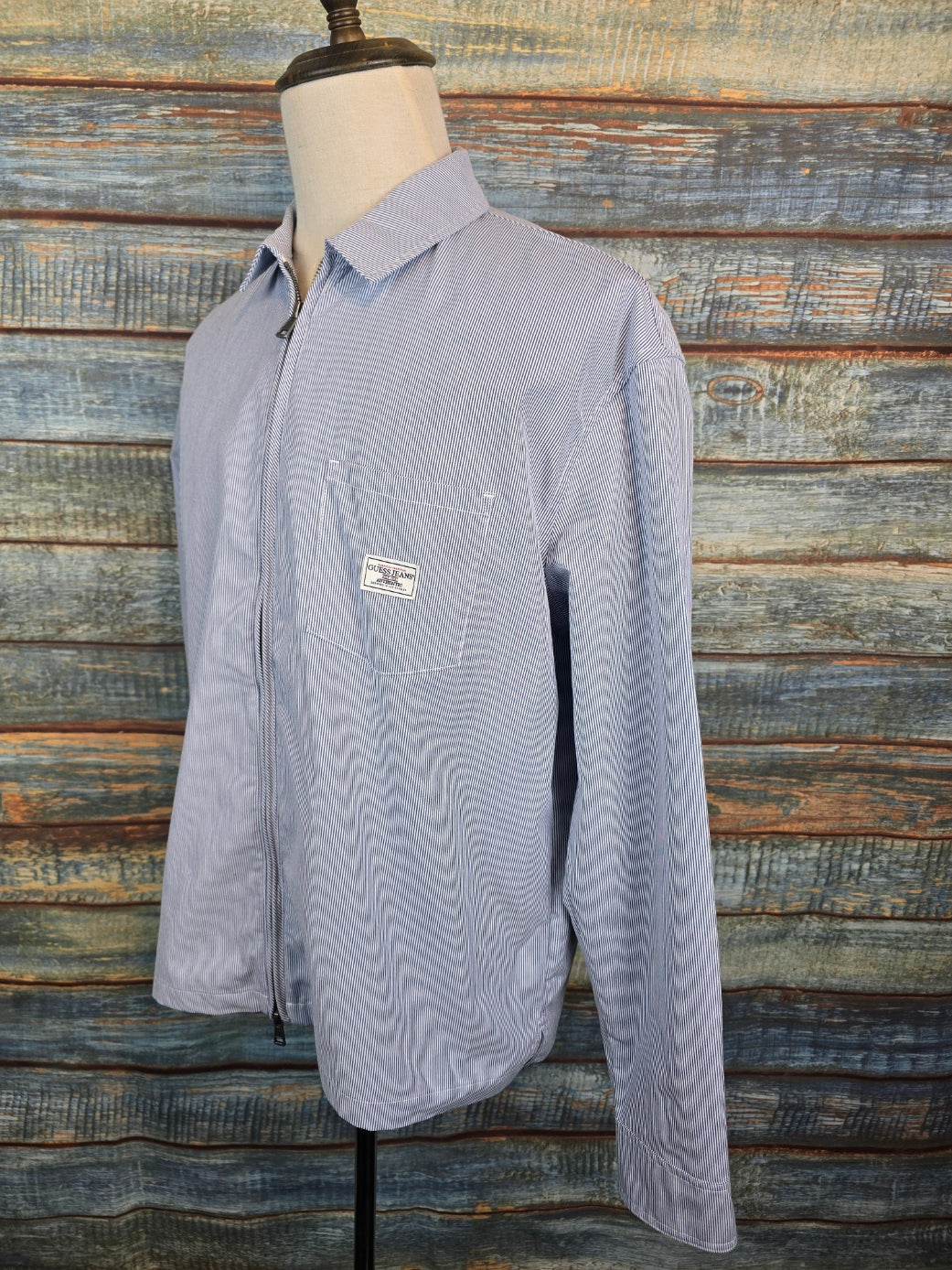 Guess Jeans Ultra light striped cotton Jacket
