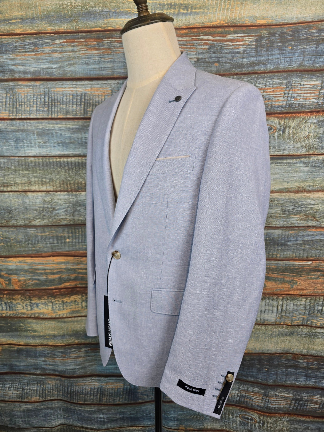 Remus Uomo Tapered Fit Linen-Blend 3 pci Suit
