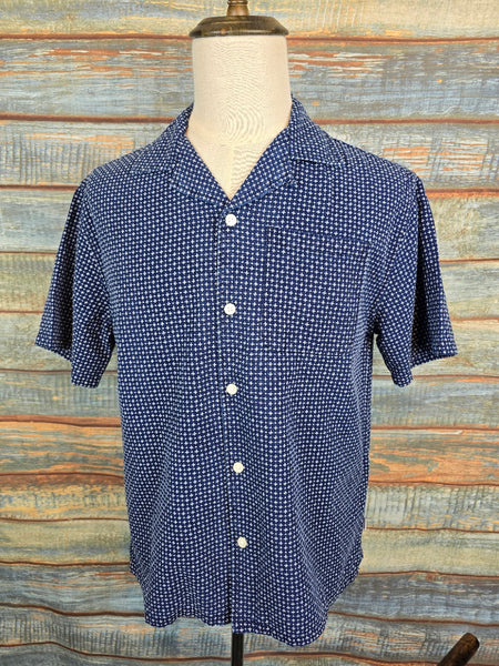 Guess Jeans relaxed fit blue short sleeve shirt