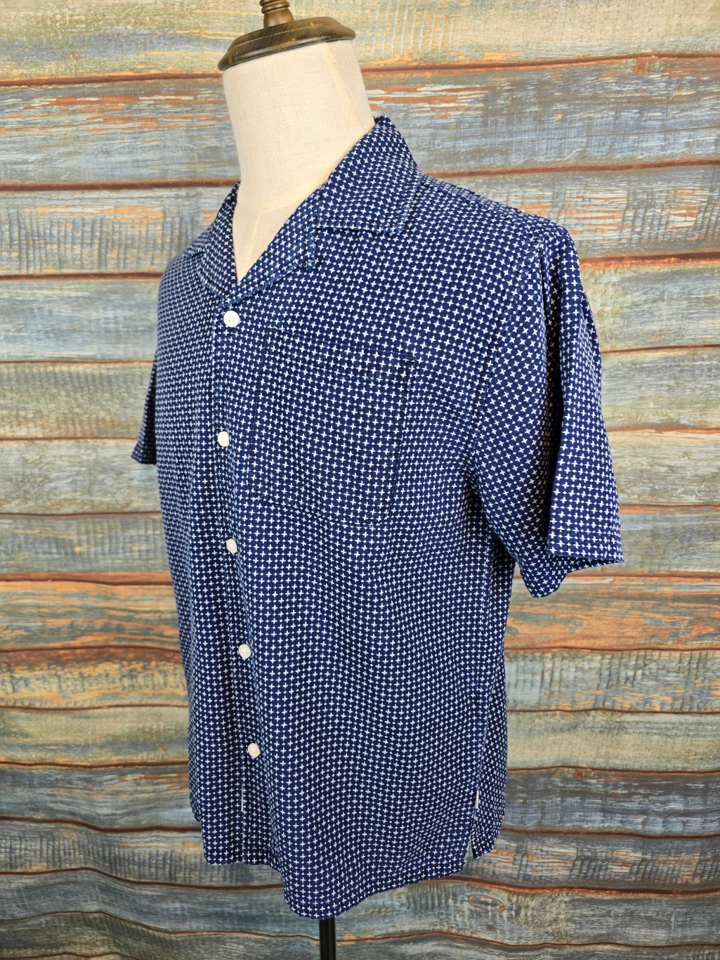 Guess Jeans relaxed fit blue short sleeve shirt