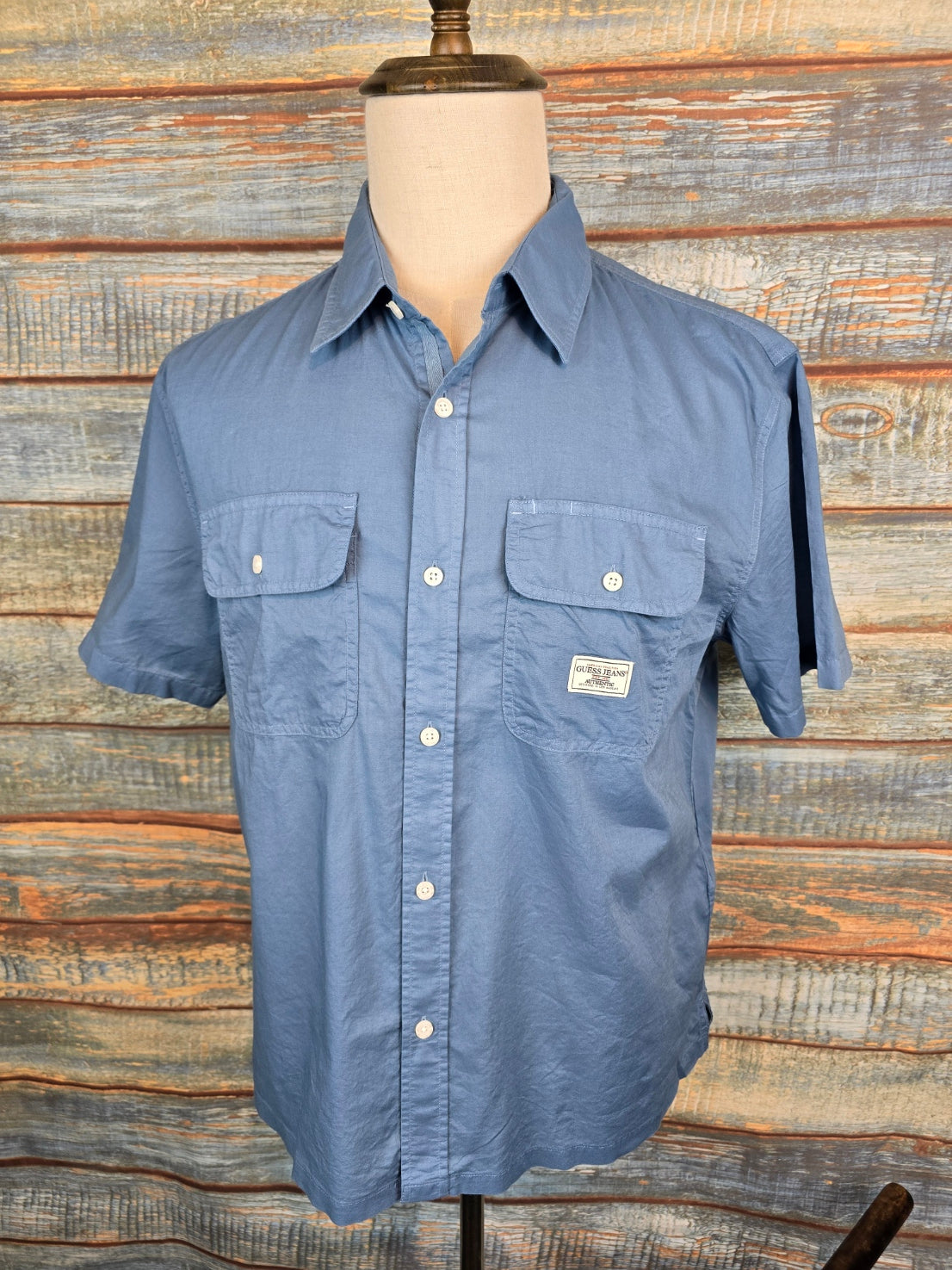 Guess Jeans Easy Fit double pocket Short sleeve Shirts