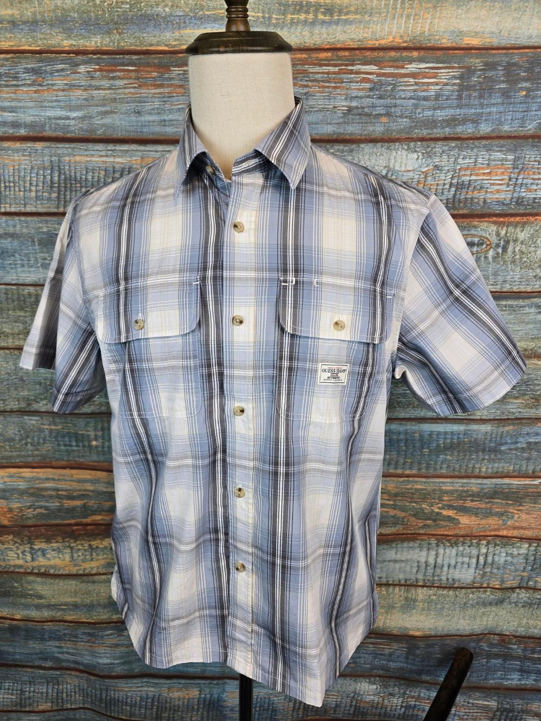 Guess Jeans Easy Fit double pocket Short sleeve Shirts