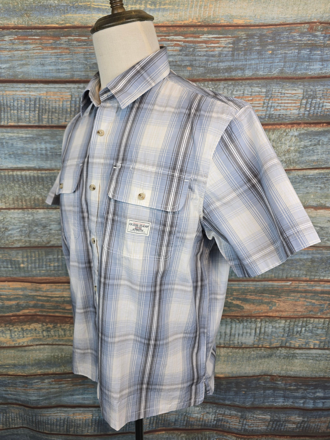 Guess Jeans Easy Fit double pocket Short sleeve Shirts