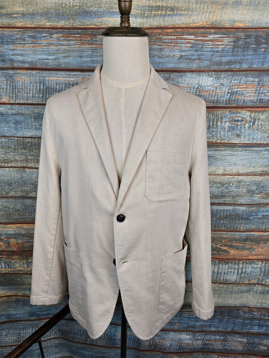FYNCH-HATTON Cotton & Linen 2 Button Jacket