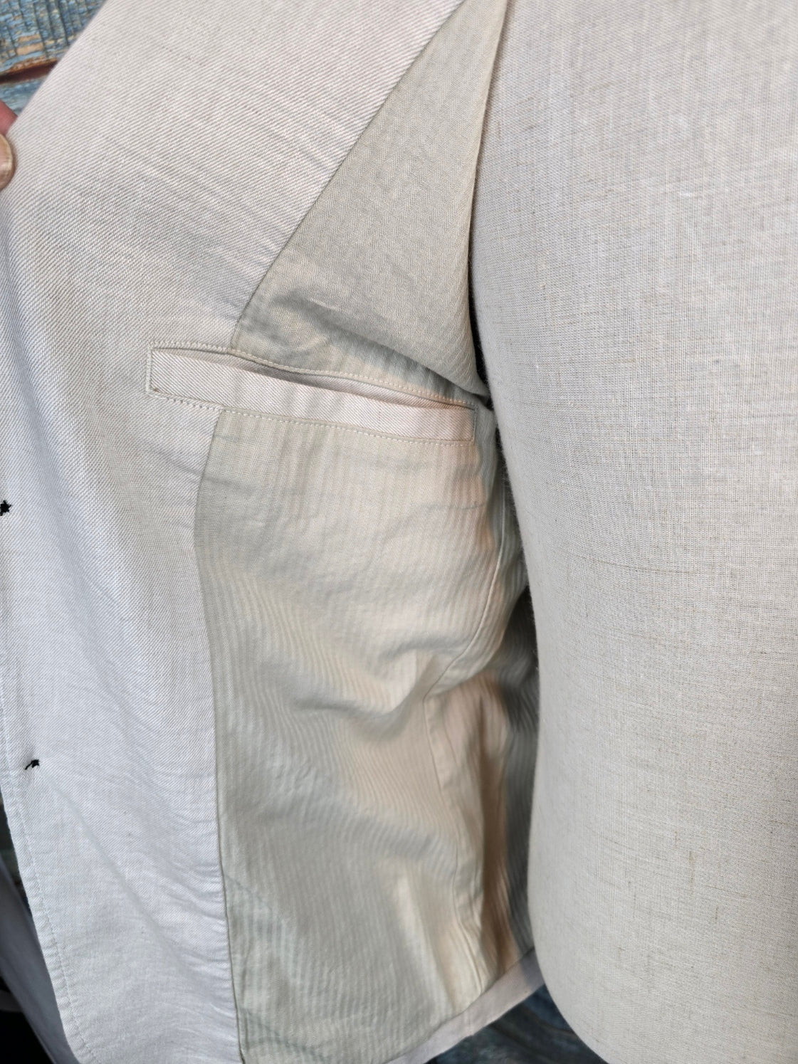 FYNCH-HATTON Cotton & Linen 2 Button Jacket