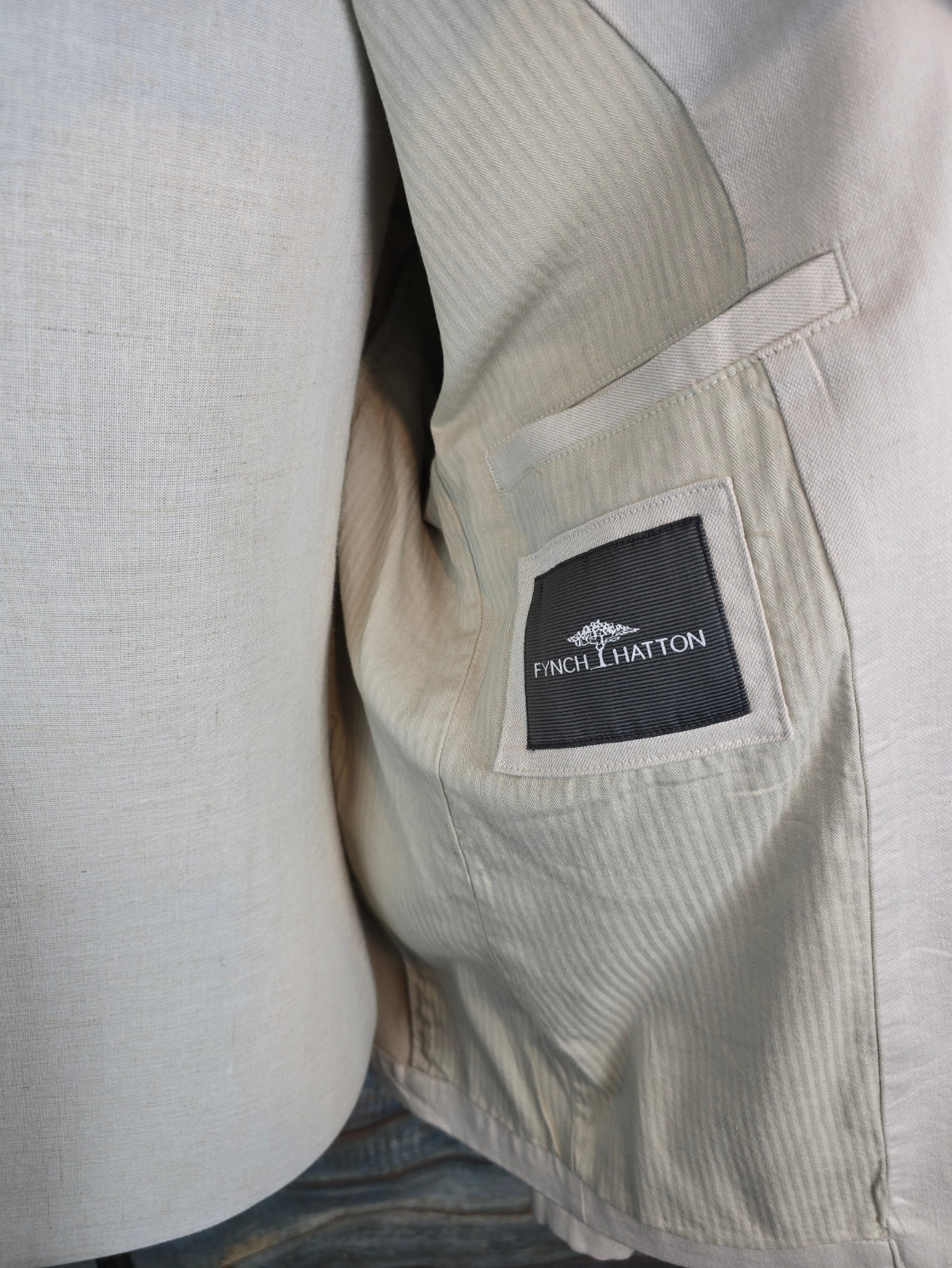 FYNCH-HATTON Cotton & Linen 2 Button Jacket