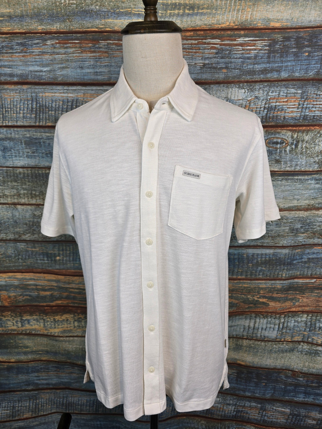 Guess Jeans Regular Fit Slub Pique Short sleeve Shirt