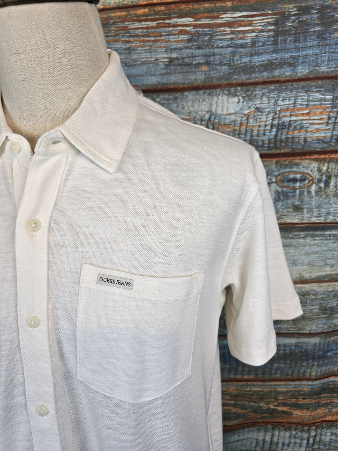 Guess Jeans Regular Fit Slub Pique Short sleeve Shirt