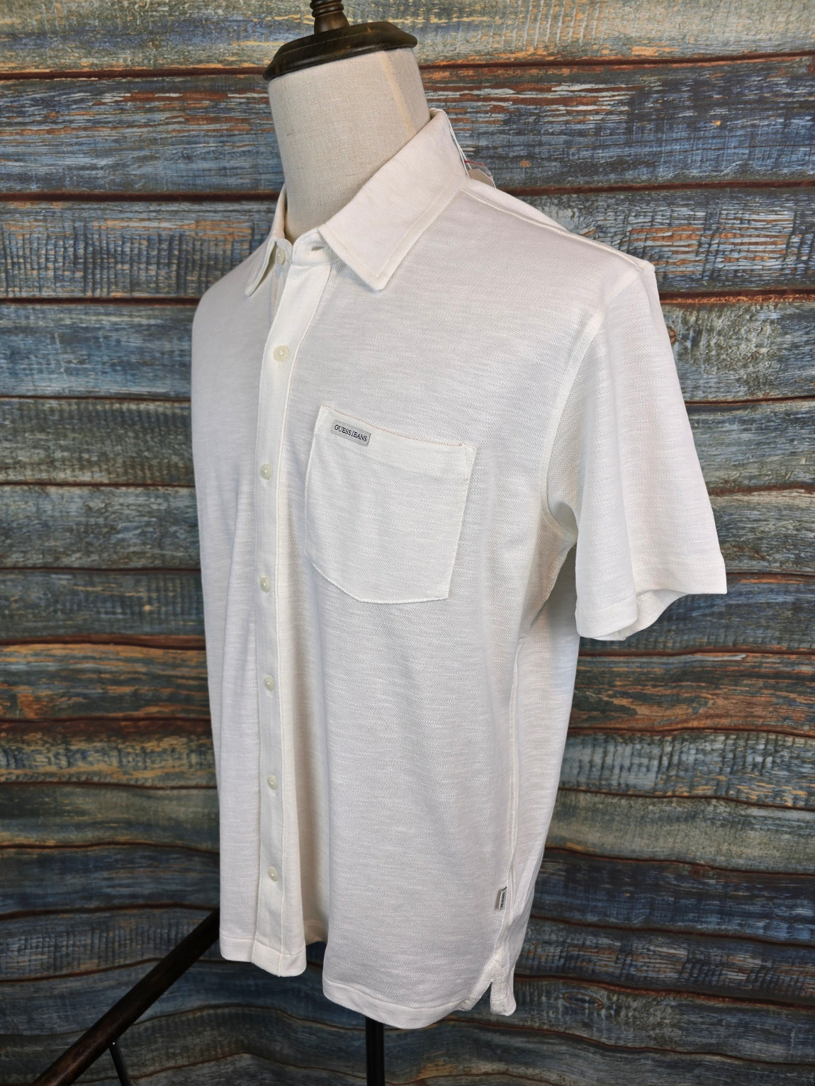 Guess Jeans Regular Fit Slub Pique Short sleeve Shirt
