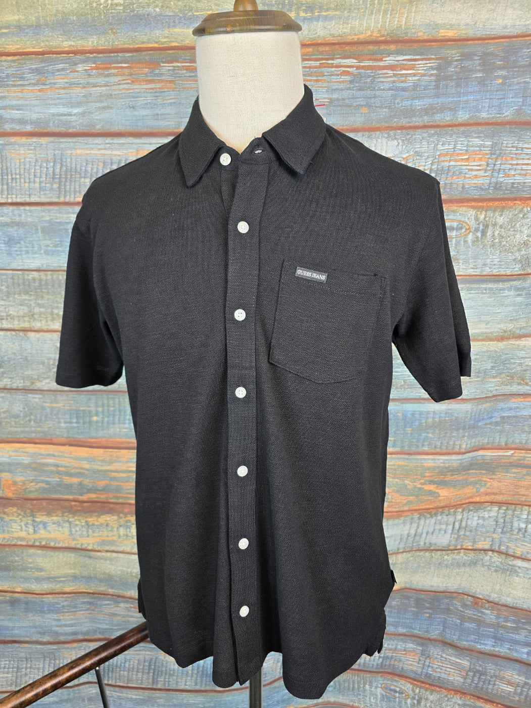 Guess Jeans Regular Fit Slub Pique Short sleeve Shirt