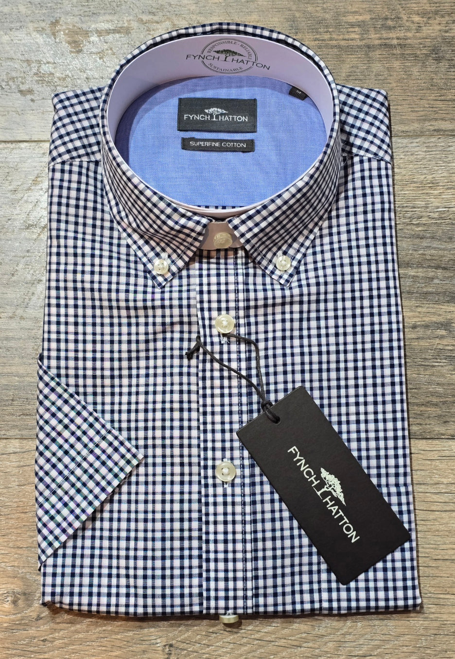 FYNCH-HATTON Short Sleeve Superfine Cotton Shirts