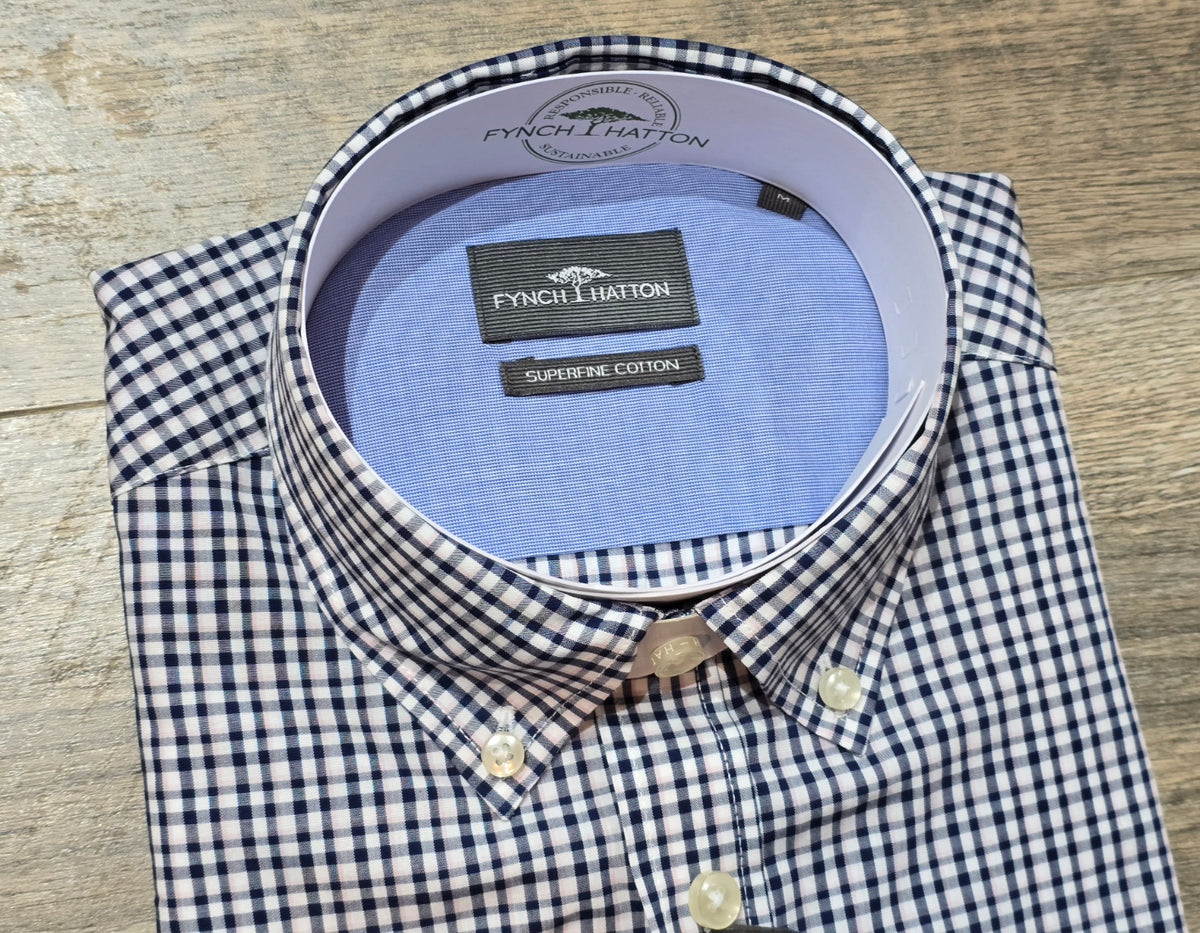 FYNCH-HATTON Short Sleeve Superfine Cotton Shirts