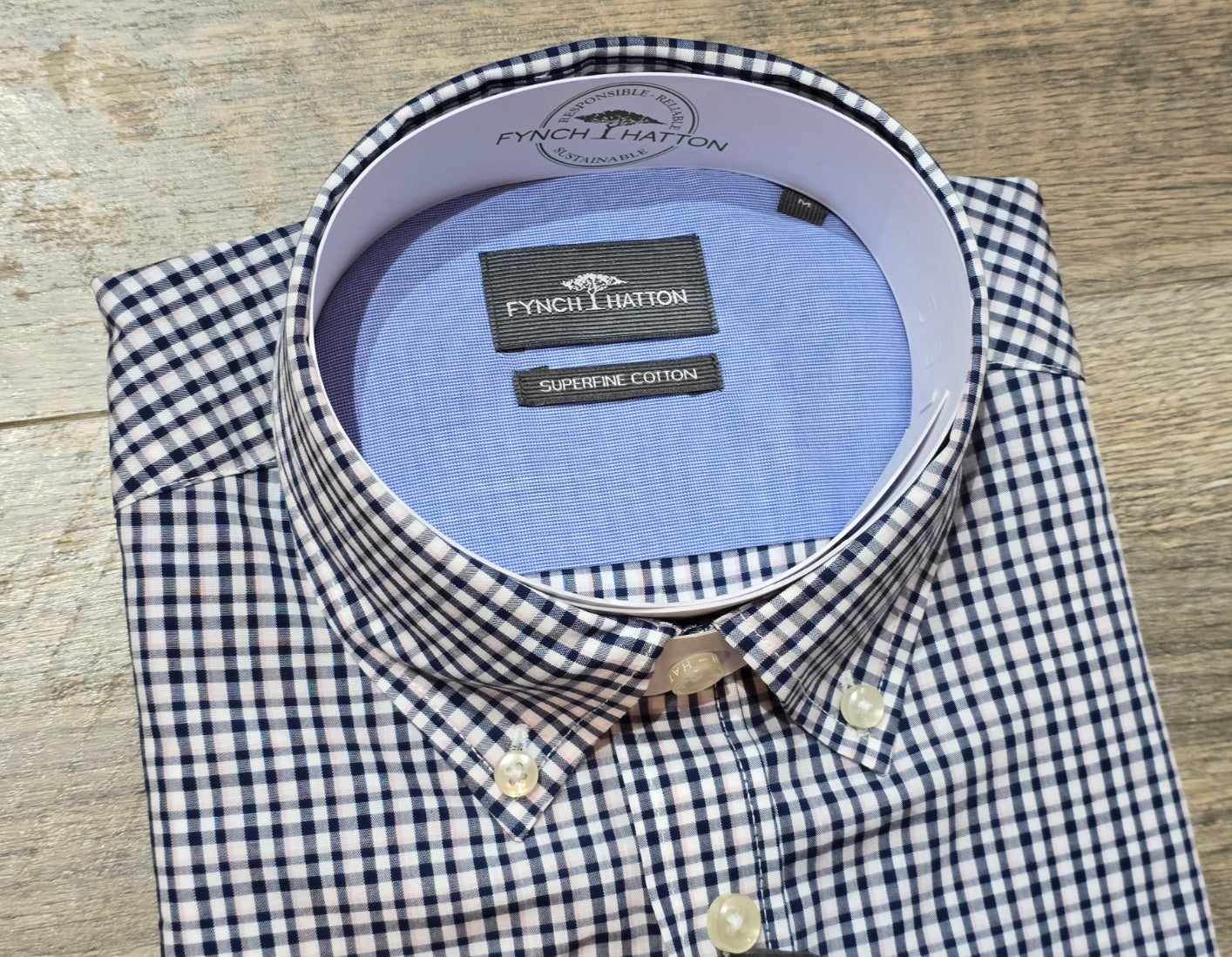 FYNCH-HATTON Short Sleeve Superfine Cotton Shirts