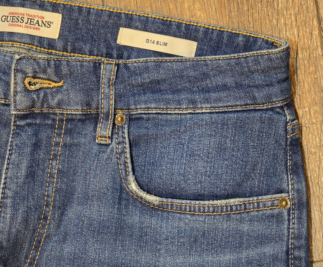 Guess Jeans G14 Mid Rise Slim Fit Jeans - Summer Blue