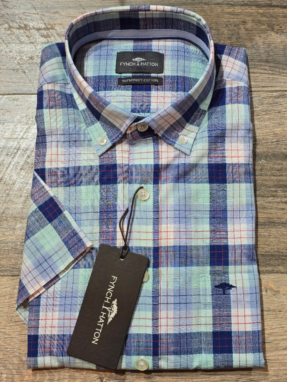 FYNCH-HATTON Short Sleeve Superfine Cotton Shirts