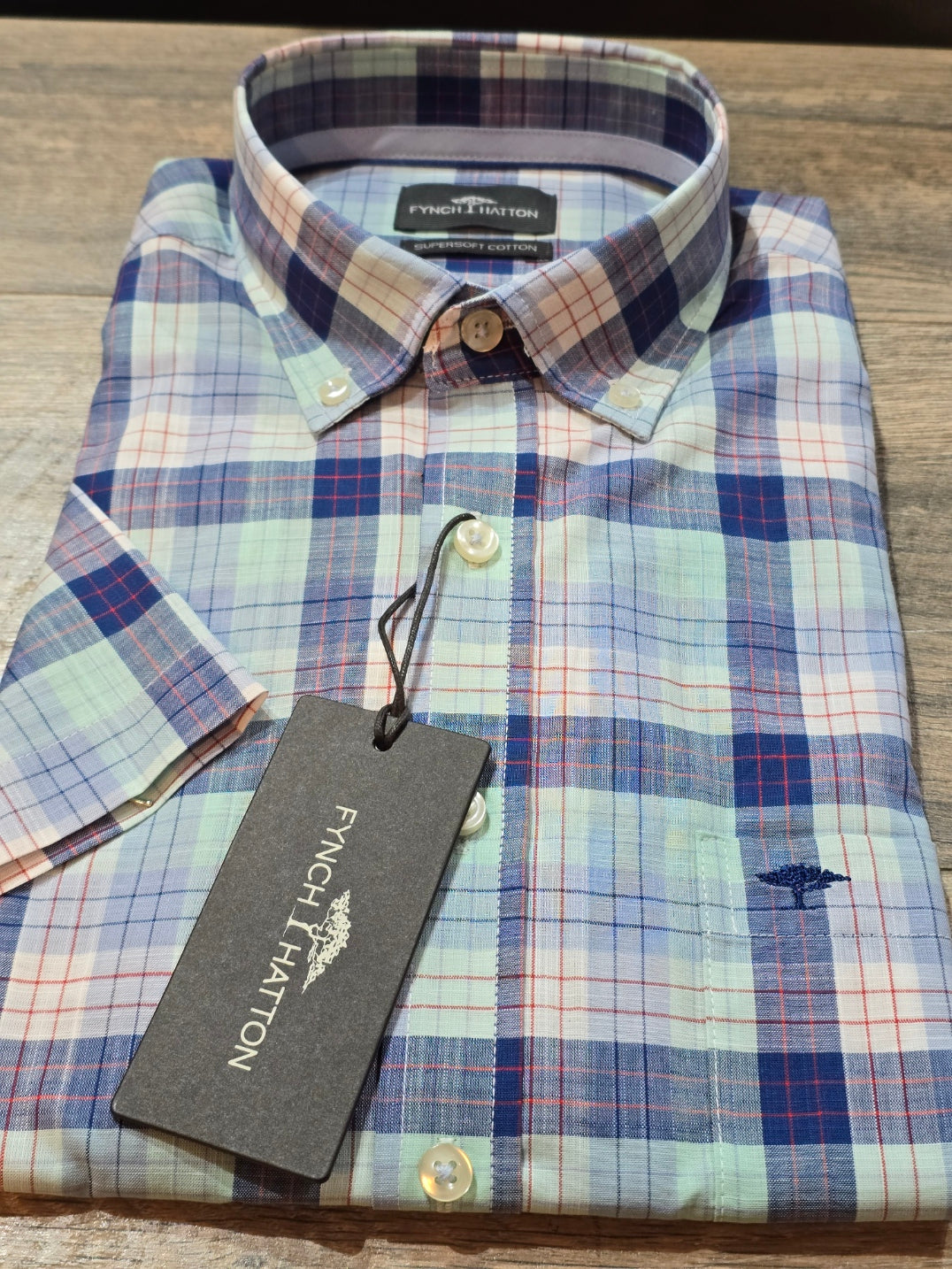 FYNCH-HATTON Short Sleeve Superfine Cotton Shirts