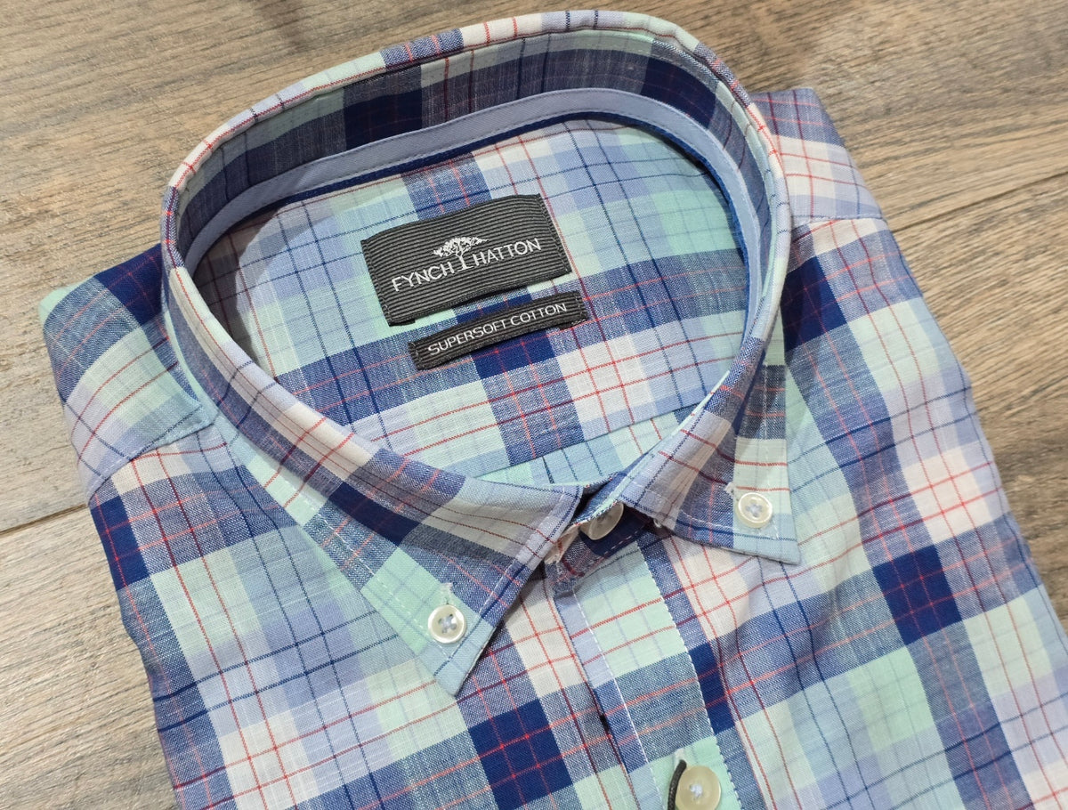 FYNCH-HATTON Short Sleeve Superfine Cotton Shirts