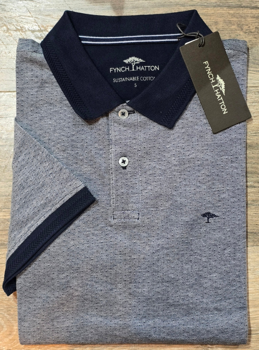 FYNCH HATTON Jaccard Pique Polo Shirt