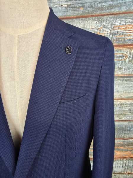 Remus Uomo Slim Fit Navy Seersucker Jacket