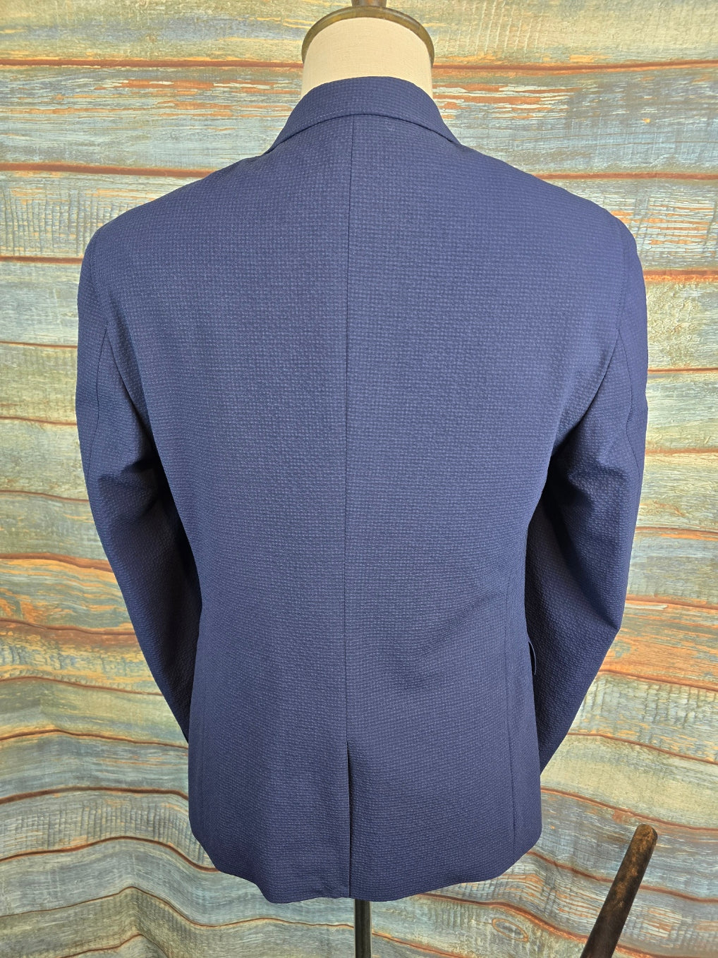 Remus Uomo Slim Fit Navy Seersucker Jacket