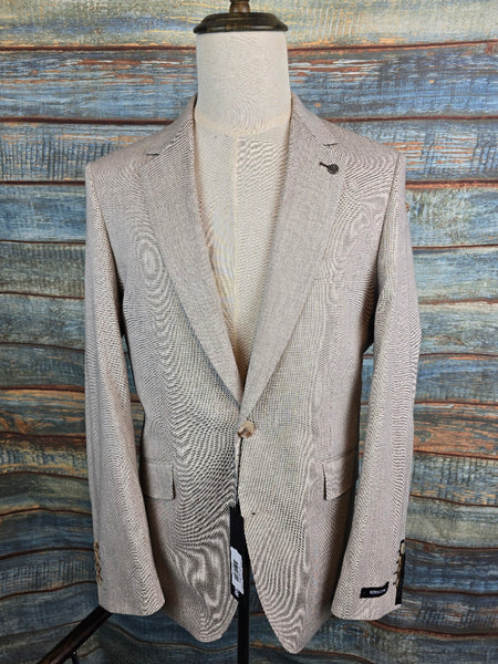 Remus Uomo Tapered Fit Fawn Linen blend Suit