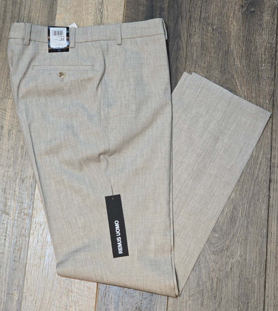 Remus Uomo Tapered Fit Fawn Linen blend Suit