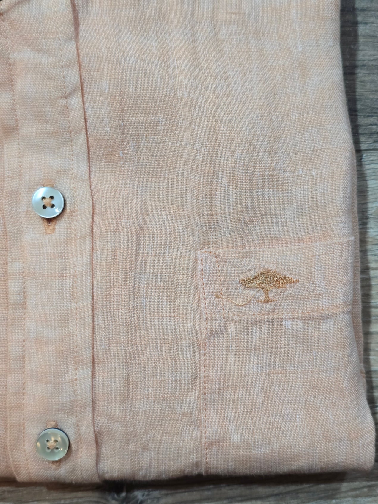 FYNCH-HATTON Short Sleeve Pure Linen Shirts