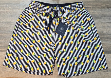 IMPULSO Striped Lemon Swim Shorts