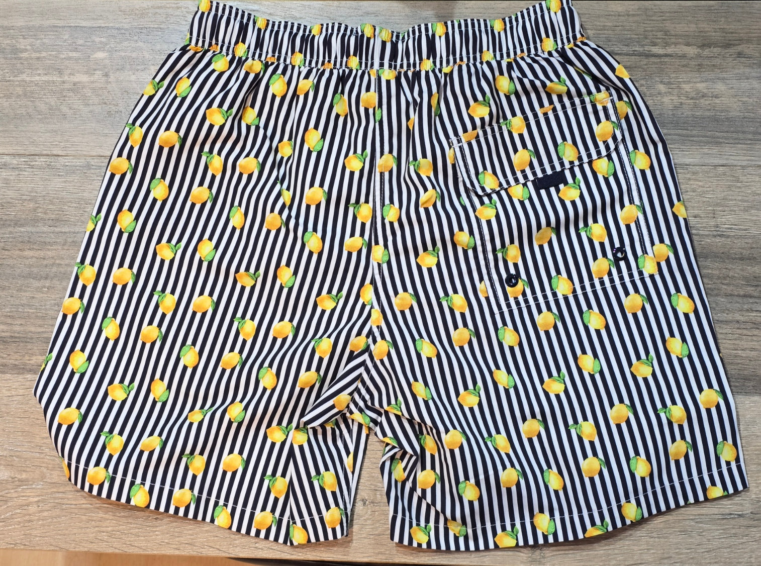IMPULSO Striped Lemon Swim Shorts