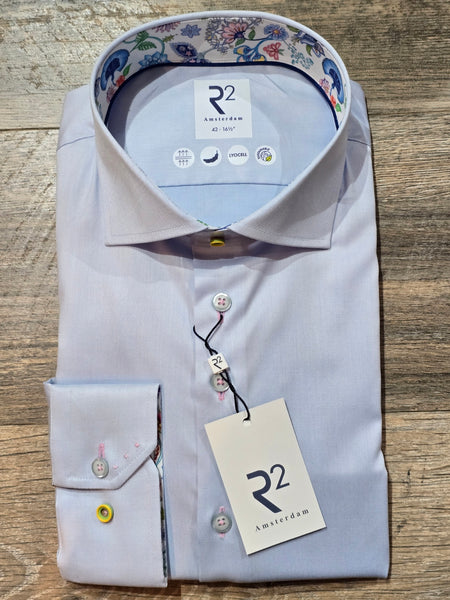 R2 Amsterdam Summer Formal Shirt with Floral Trims