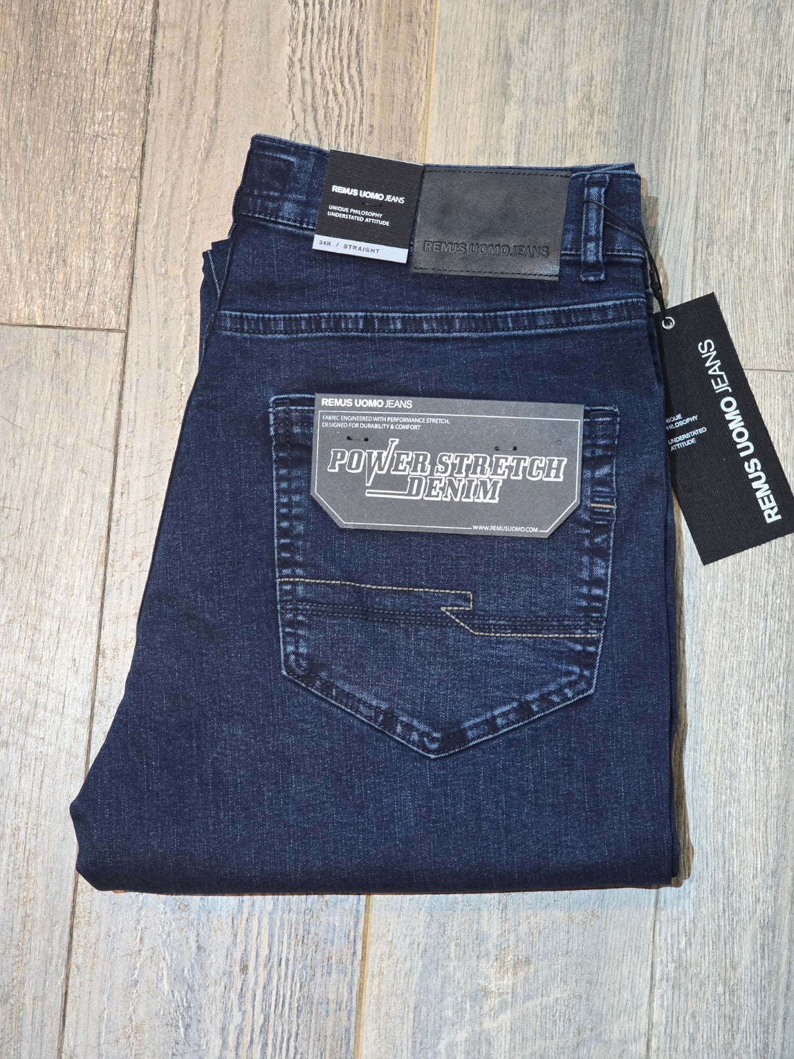 Remus Uomo Rogan Straight Fit/Power stretch Dark Summer wash jeans