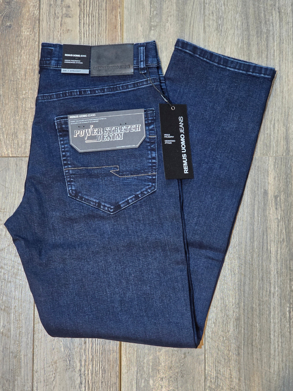 Remus Uomo Rogan Straight Fit/Power stretch Dark Summer wash jeans