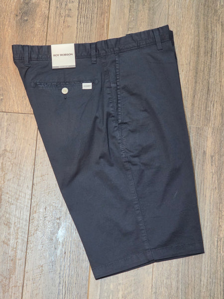 Roy Robson Regular fit Navy Garment-washed Chino Shorts