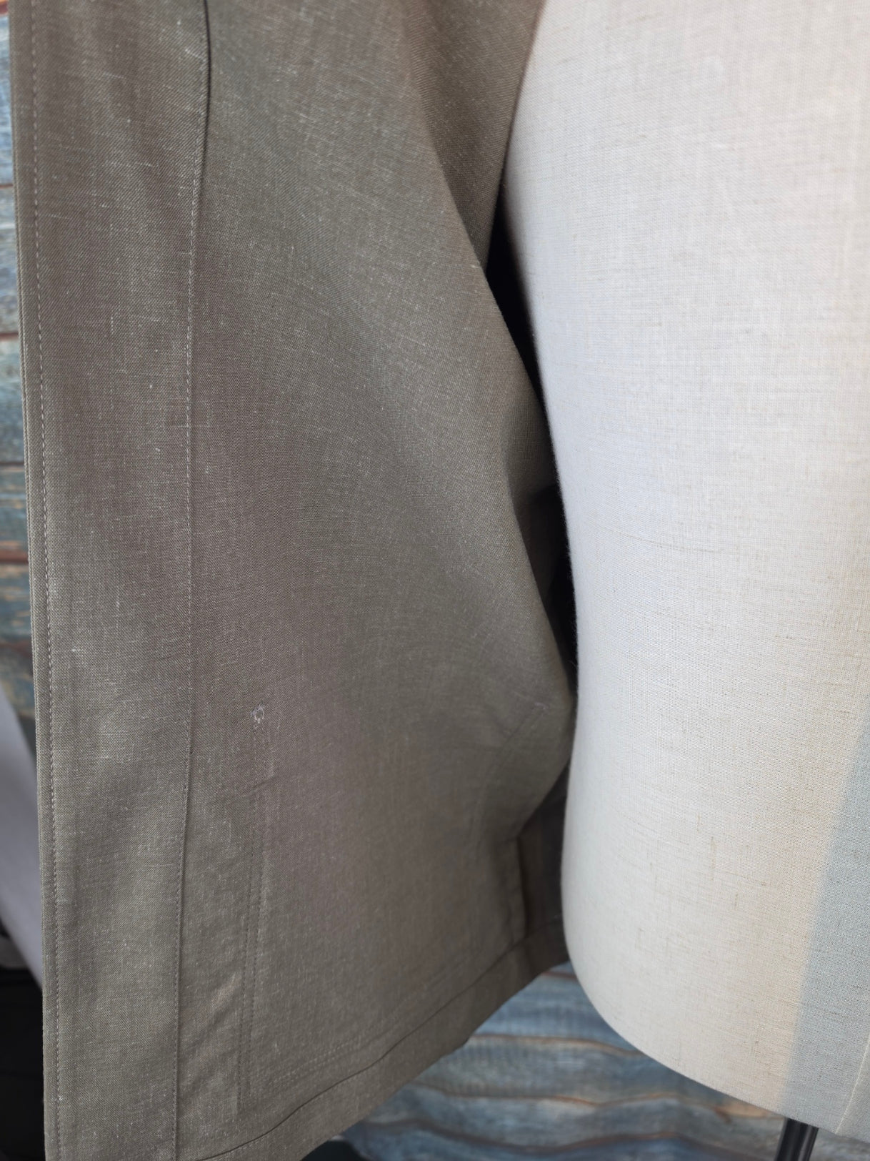 Roy Robson Relaxed Fit Linen mix Overshirt - Green