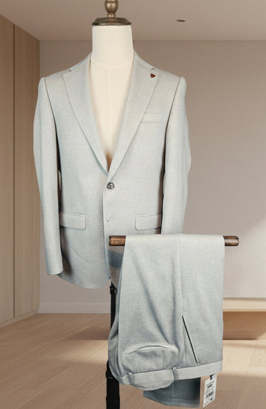 Roy Robson Slim Fit Jersey 2 button Suit - Light Green