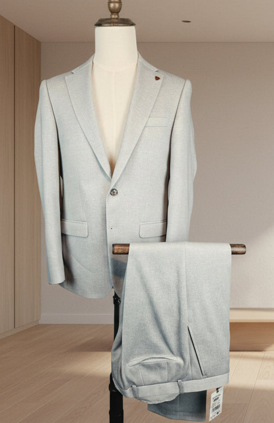 Roy Robson Slim Fit Jersey 2 button Suit - Light Green