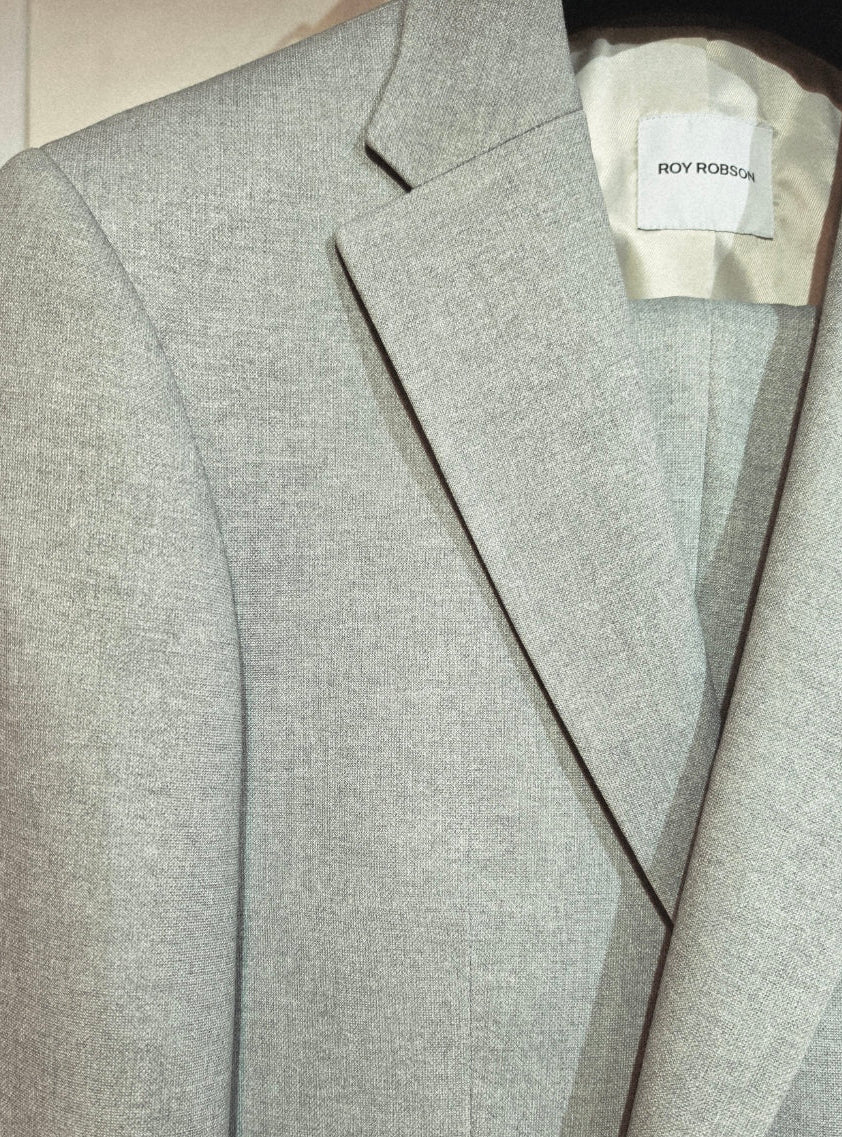 Roy Robson Slim Fit Jersey 2 button Suit - Light Green